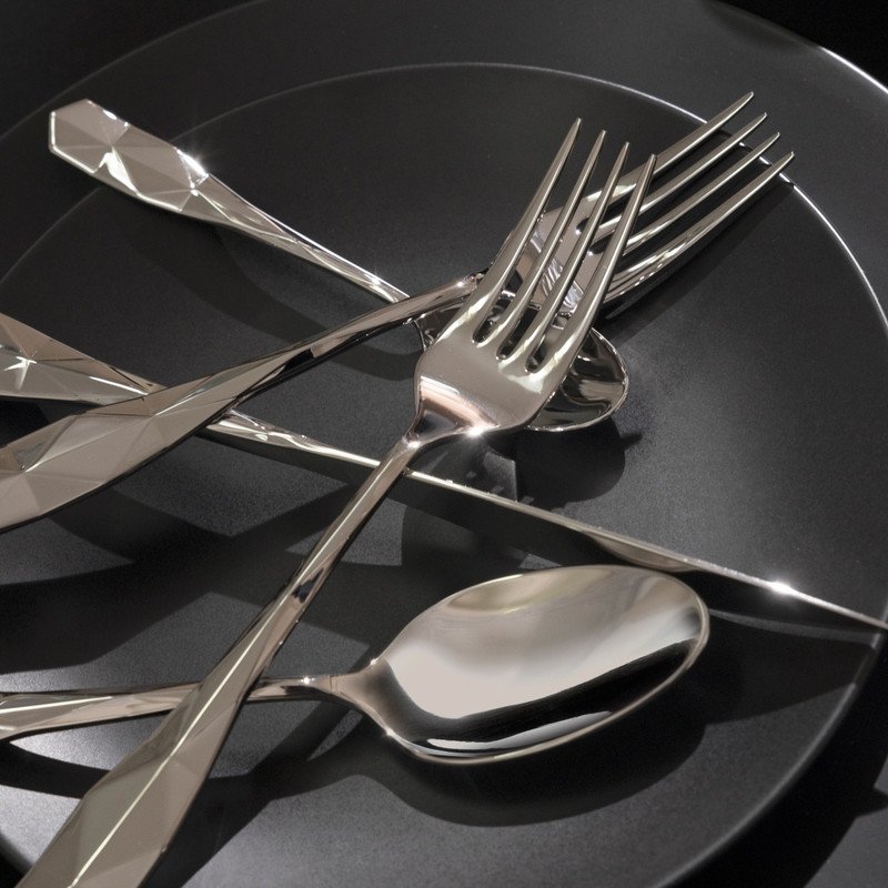 Stealth Silver Plated Mirror - 5 piece place setting set